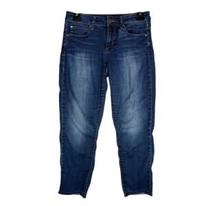 Articles Of Society‎ Jeans Women's 25 Blue Denim Stretch Frayed Hem Skinny Leg